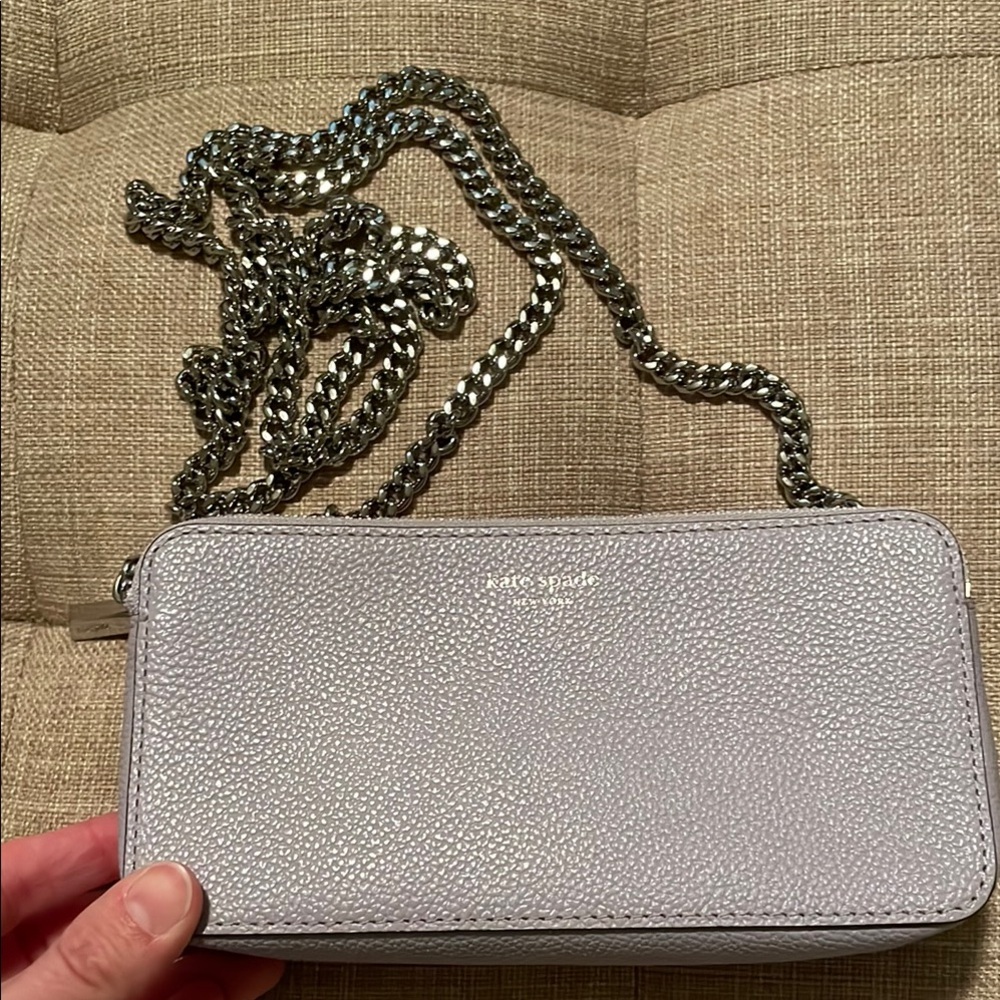 *SOLD* Kate Spade Metallic Silver Crossbody